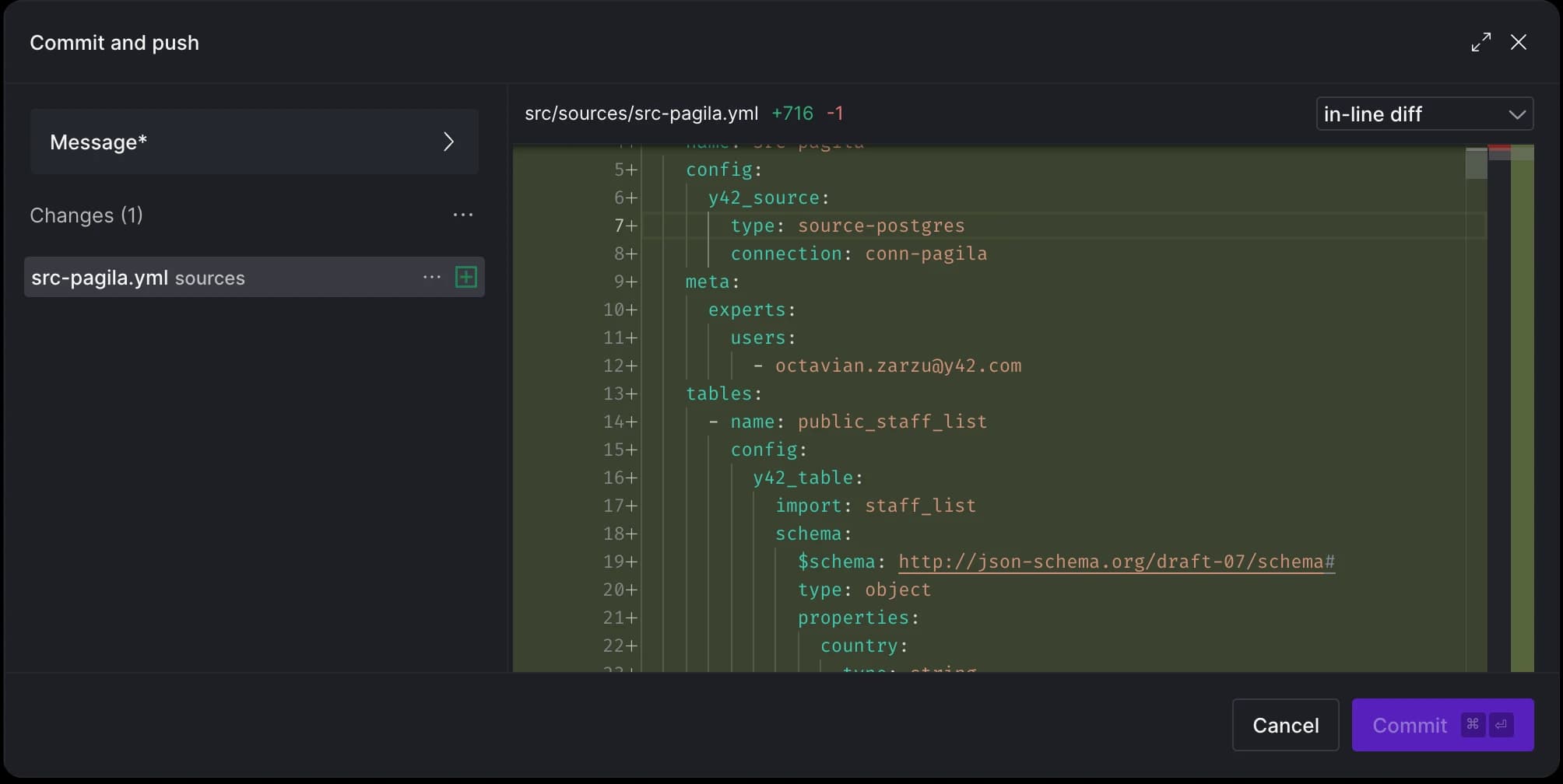 Committing airbyte source and tables.