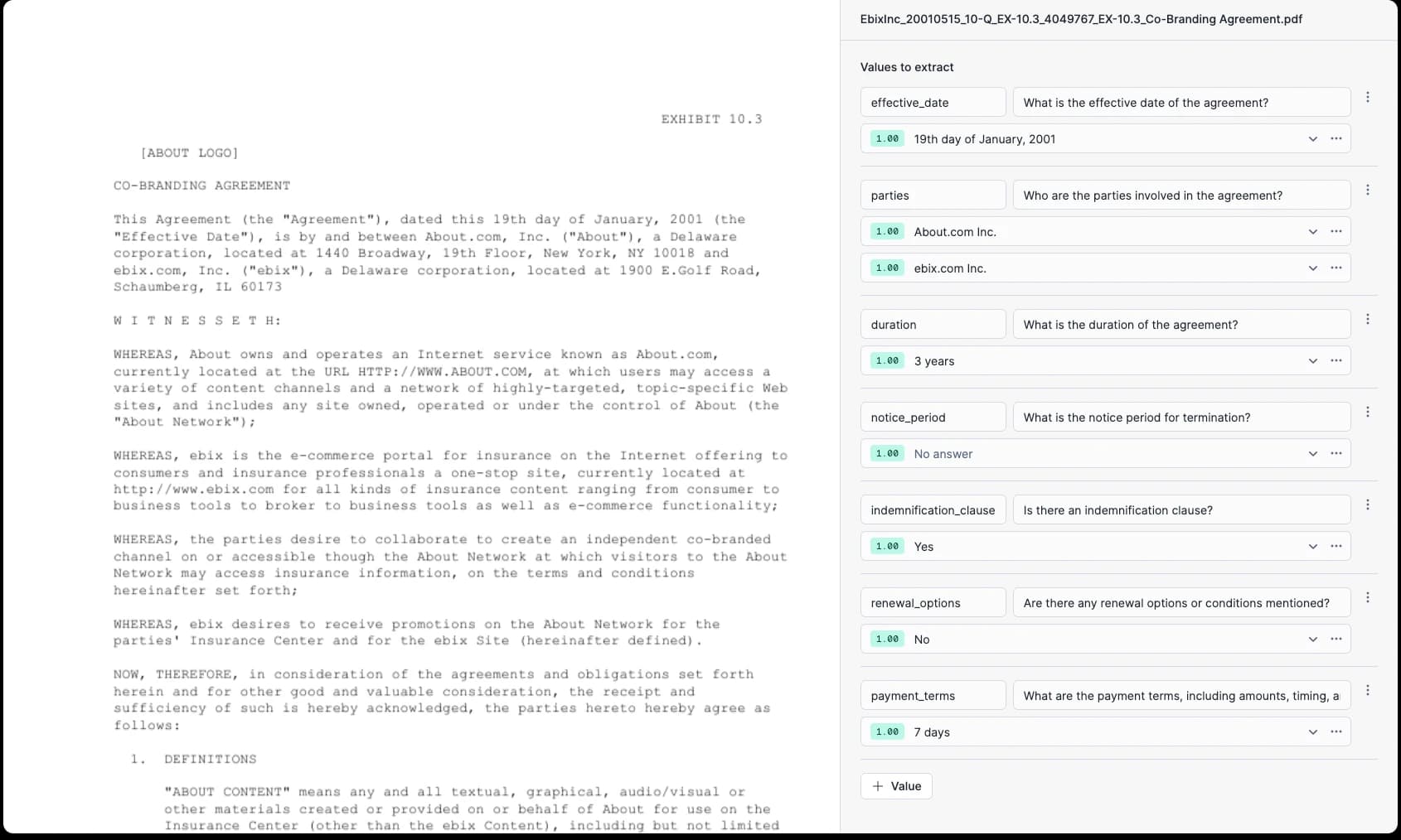 Snowflake Document AI learning process.