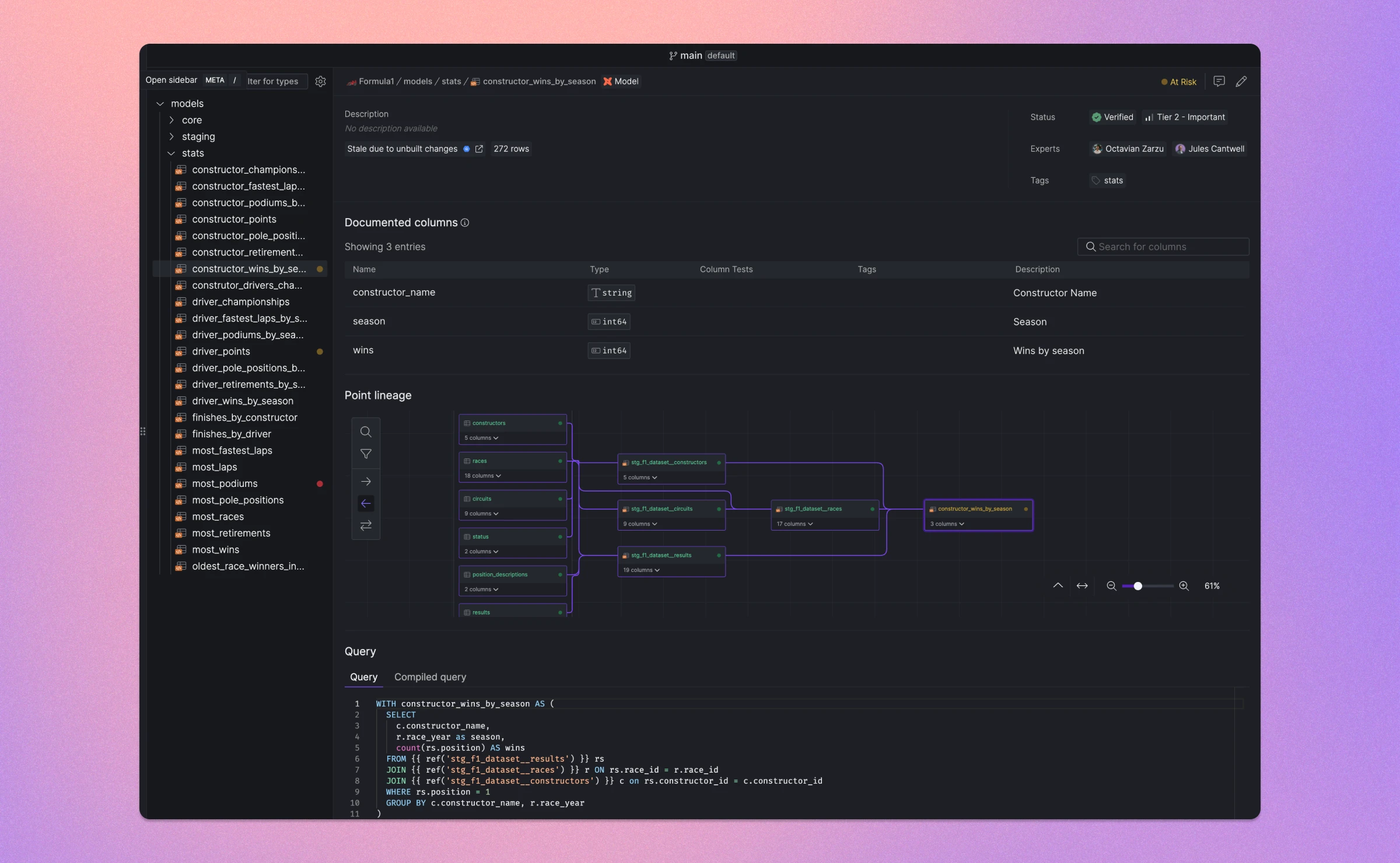 Asset catalog view